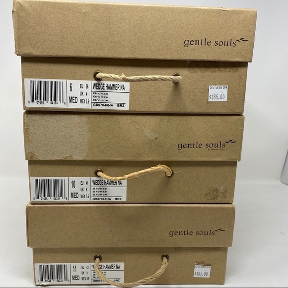 Gentle Souls Wedge Hammer Sandals Bronze - Picture 8 of 8